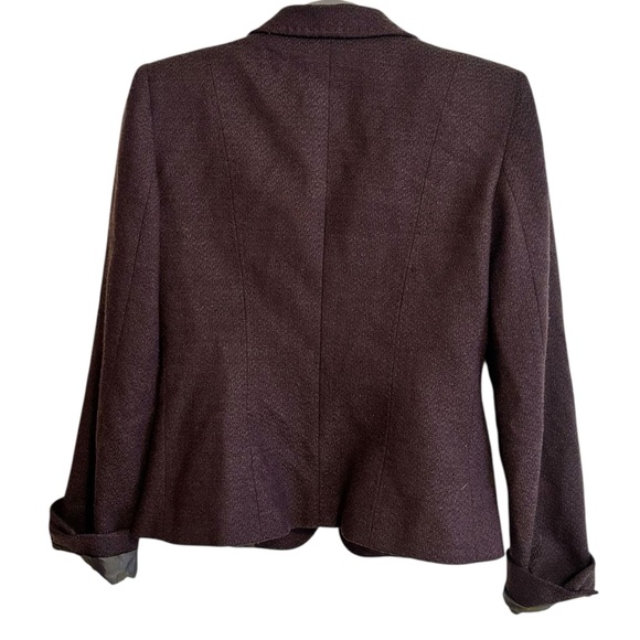 MaxMara Women’s Wool Cropped Blazer Jacket Size 6 Purple - Picture 8 of 11